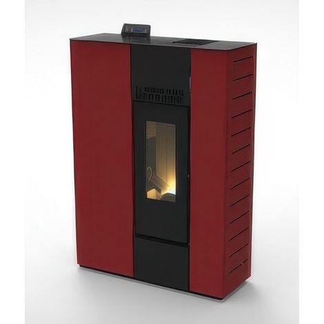 Stufa a Pellet Canalizzata Slim 10,30 kW Bordeaux per 294 m³, Modello Sterope
