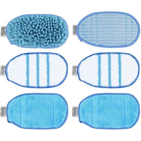 Lot de 6 tampons de Nettoyage de Rechange en Microfibre lavables pour BLACK+DECKER SteaMitt FSH10SM1 FSH10SM FSH10SMP (1/4)