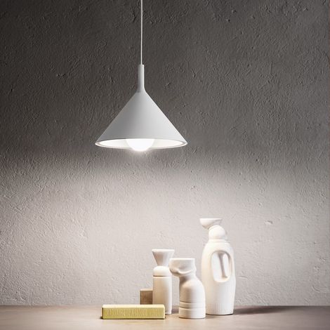 Lampe À Suspension Barbie S/P Blanc Mat, Connexion E27, Max 60W, Structure En Aluminium Pour Intérieur - Gea Luce (1/2)