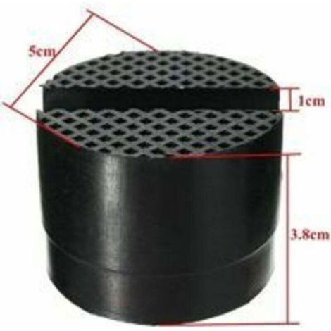 1 Patin de levage, Caoutchouc universel, Rainuré, Surface gaufrée, Pour cric hydraulique 3T (1/4)