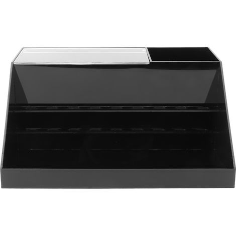 Écrin étanche à poussière 9 logements pour extensions de cils, boîte de rangement noire pour maquillage (1/5)