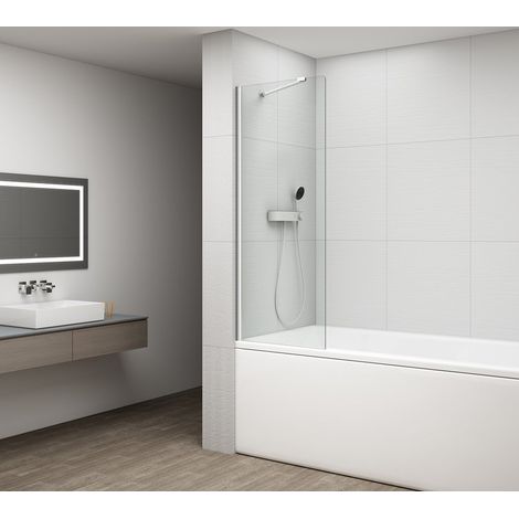Pare-baignoire FISA 700x1500mm, chrome/verre transparent (1/2)
