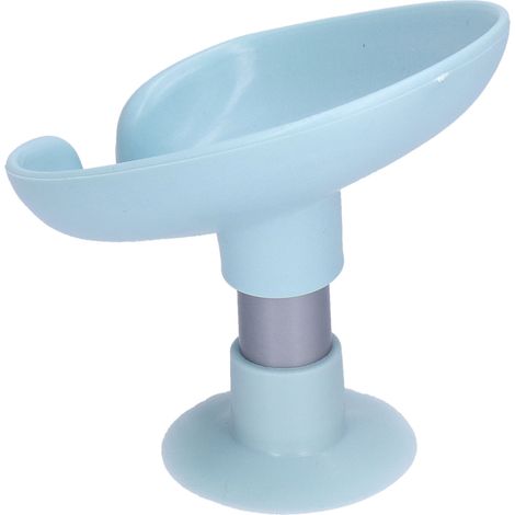 Blattförmige Seifenbox, Seifenaufbewahrungsbehälter, Etui für Badezimmer, Dusche, Zuhause, Outdoor und Reisen, Blau (1/5)