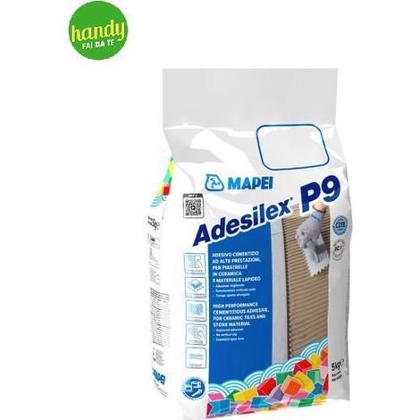 Mapei Adesilex 95 Malta adesiva per piastrelle ad alta adesione senza scivolamento verticale 5kg, Bianco (ADESILEXP95B)