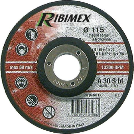Disque Abrasif 115 mm - 115x6,4x22,2 mm - Acier - Efficacité et Précision - D-Work