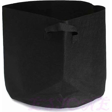 Pot en tissu noir, pochette pour plantes, contenant rond, sac de culture, pot d'aération (1/5)