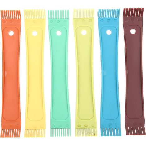 Peigne en Acier Inoxydable Fête Estivale Outil à Aileron Léger Kit 6pcs Brosses Peigne en Plastique pour Nettoyage des Ailettes de Radiateur pour Climatiseur (1/5)