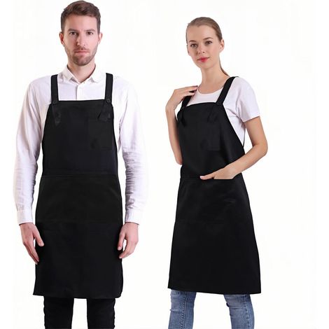 Tablier Style Dos H - 1 Pièce - Tissu Doux et Résistant - Réglable avec 3 Poches - Cuisine et Bricolage - Taille Unique 1,5m à 1,8m (1/5)