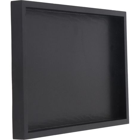 Plateau de service rectangulaire en bois massif pour thé, café et en-cas, 22 x 12 x 2 cm (1/5)