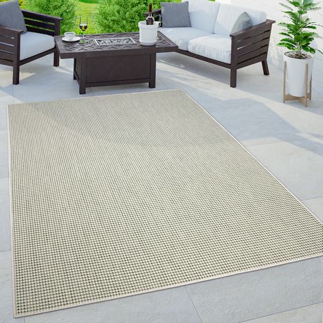 Paco Home Tapis Exterieur Terrasse Salon Cuisine Moderne Motif Boho Uni Moucheté 80x250 cm, Vert