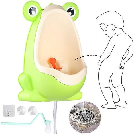 Töpfchentraining-Urinal in Froschform mit Abflussrohr, für Jungen und Kinder. Lustiges Ziel. (1/5)