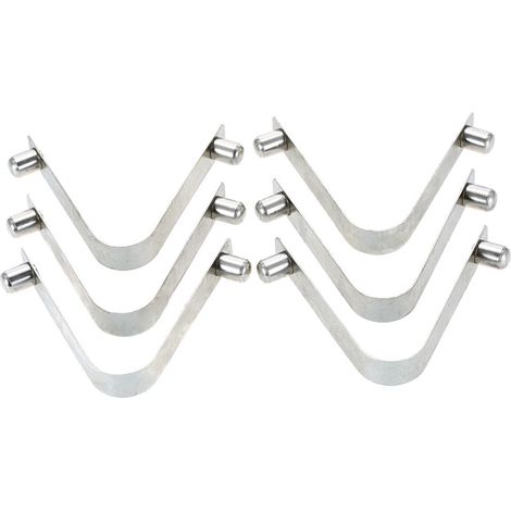 Clips à ressort pour pagaie de Kayak, 6 pièces, poteau de tente, bouton-poussoir, Clip à pression, goupille de Tube de verrouillage (1/5)