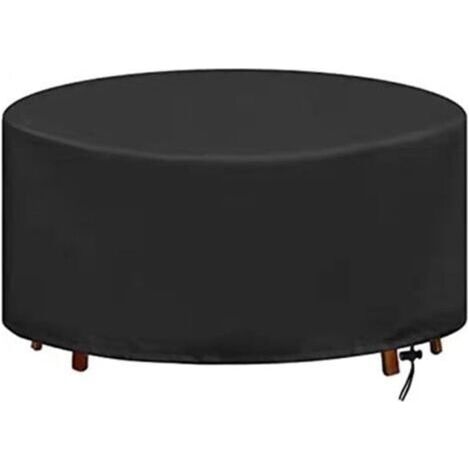 BUNTHAUS Housse table de jardin, Ronde Oxford housses pour mobilier de jardin, Indéchirable Résistante aux UV Housse Table Exterieur, T x H Ø 120x75 CM