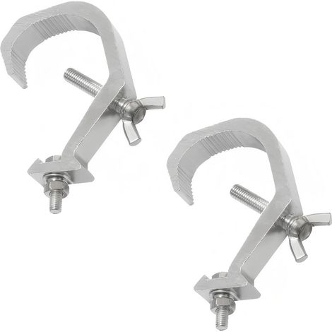 Lot de 2 Crochets Lumière DJ Fixation Truss Bracket, Crochet à Portique pour Éclairage Scène, 40-55mm (1/5)