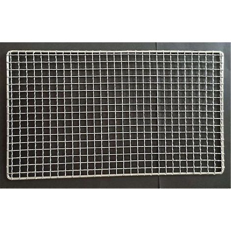 Grille de protection en acier inoxydable pour barbecue, tapis antiadhésif réutilisable, surface de cuisson résistante à la chaleur, dimensions variées, lot de 2, idéal pour grillades en extérieur. (1/4)