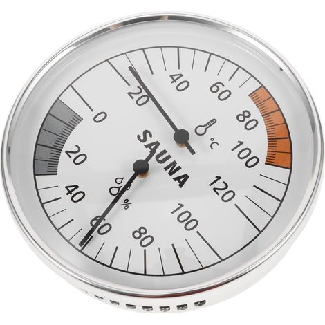 und Feuchtigkeitsmesser für Sauna Hygrometer mit klarem