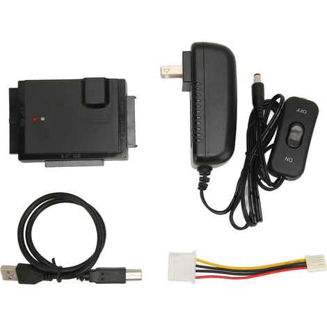 Adaptateur Convertisseur IDE SATA 480Mbps 5To Disque Dur Externe Câble Port Parallèle IDE Vers Série SATA avec Alimentation 110-240V Prise US (1/5)