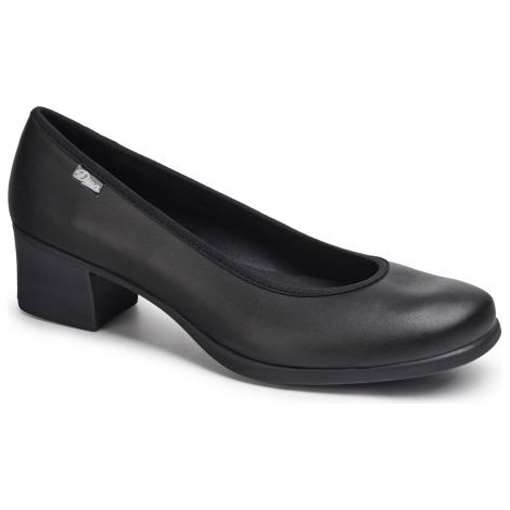 Calzado uniformidad femenino tipo salón de piel napa flor forrado con microfibra técnica DIAN SALÓN 40 Negro