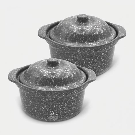 Set mit 2 antihaftbeschichteten Keramik-Brätern aus Stoneware Pierre Gourmet (1/4)