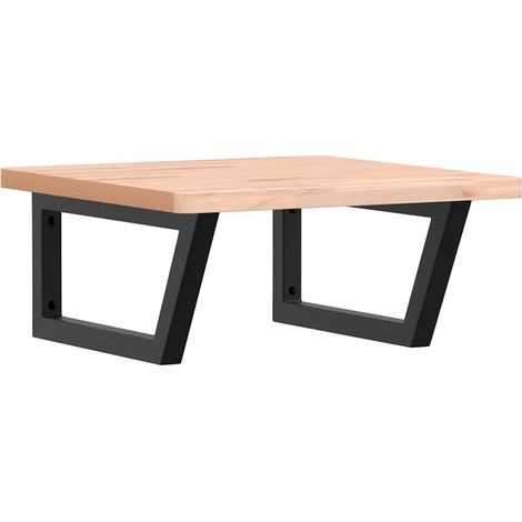 Maison Exclusive - Waschbeckenregal Wandmontage Stahl und Massivh