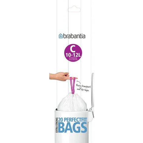 Brabantia PerfectFit vuilniszak Typ C 10-12 L, 20 stuks (1/5)