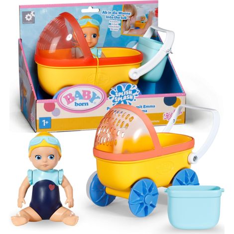 BABY born Splish Splash set da bagno con orsetto nella vasca - Ventose per il fissaggio - Incl. accessori - Funziona senza batterie - Adatto a bambini da 1 anno (1/5)