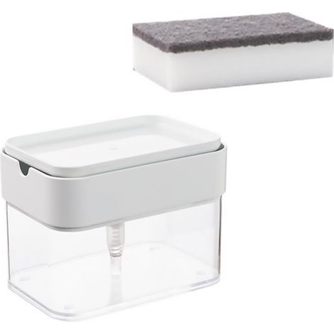 Soap Dispenser for Kitchen Sink with Sponge Transparent