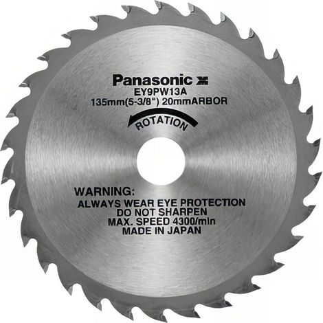 Lame bois D. 135 x 20 mm x Z 24 dents pour scie circulaire EY45A2L - EY9PW13A - Alsafix