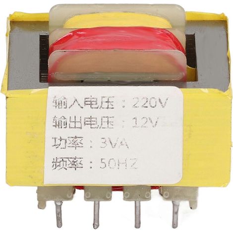 Transformateur d'isolement à 9 pôles, 50 Hz, entrée 3 VA, sortie 220 V, module de transformateur d'alimentation 12 V