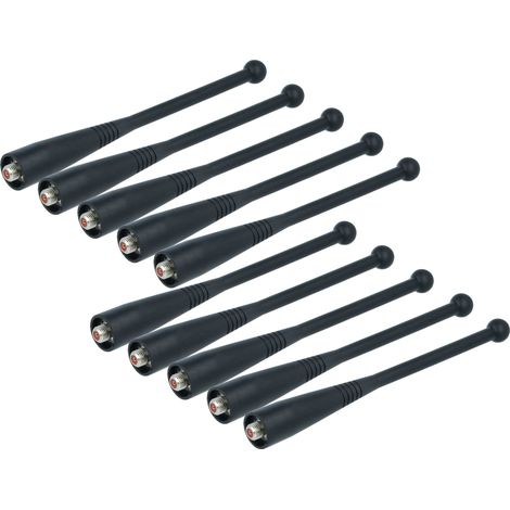 vhbw 10x Antenne kompatibel mit Motorola XTS1500, GP388R, XTS3000, JT1000, XTS2500, XTS3500, GP344R, GP366R, HT1100 Funkgerät - 13,5 cm Schwarz