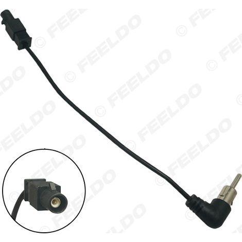 Câble de conversion d'antenne radio FM compatible avec les antennes radio coudées des voitures Volkswagen/Ford/GM/Peugeot/Renault