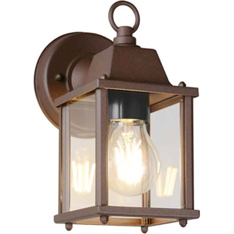 Außenwandlampe Laterne Haustürlampe Alu rost Gartenleuchte Fassadenlampe 22,5 cm