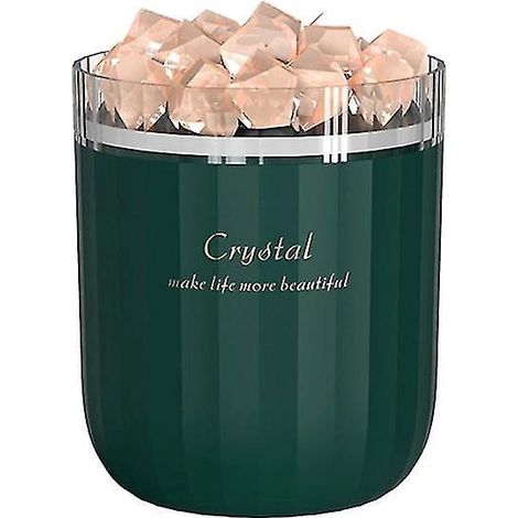 Humidificateur d'air portable USB en pierre de sel cristalline, diffuseur d'huiles essentielles pour la maison, la voiture et le bureau, purificateur d'air, vaporisateur Crystal Diffusgreen (1/4)