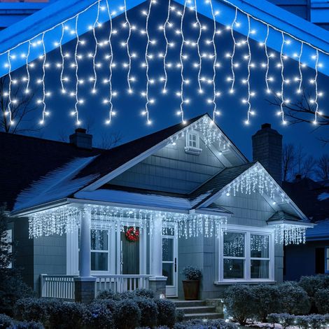 Guirlande lumineuse de Noël m - LED froid câble neige modes d'éclairage 14 360 8 blanc (1/3)