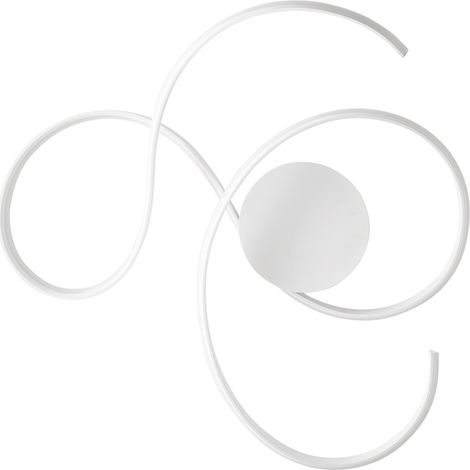 Plafonnier LED dimmable en métal peint Twist Grande - Blanc (1/3)