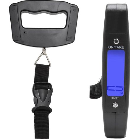 Pèse Bagage Digital jusqu’à 50 kg avec sangle large, balance bagage précise avec écran lcd rétroéclairé et poignée ergonomique, pèse bagage voyage pour valise cabine et soute (1/5)