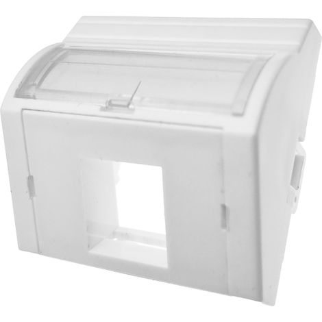 Adaptador 45x45 1xRJ45 (ángulo convexo) alantec