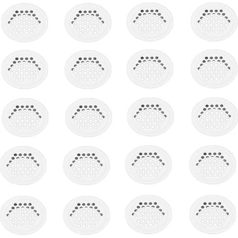 Pack of 20 round 35mm stainless steel ventilation grilles for kitchen furniture (1/4)