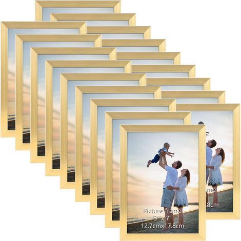 Bilderrahmen 13x18 18er Set Wand Tisch Büro Wohnung Gold 13x18 cm (1/5)