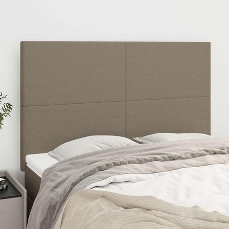 vidaXL Tête de lit Taupe 144x5x118/128 cm Tissu