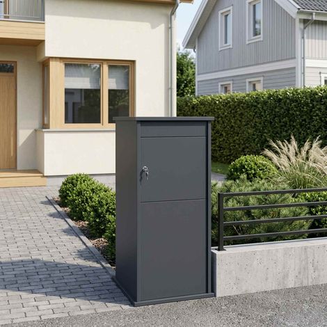 vidaXL Buzón Gris antracita 50 x 52 x 100 cm Acero (1/5)