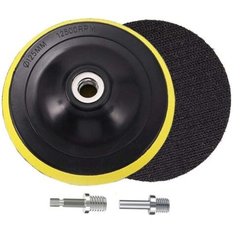 2 Pièces Plateau de Ponçage, Disques Abrasifs pour agrippante pour Outil Rotatif Ponçage Polissage - 125MM, M10 (1/4)