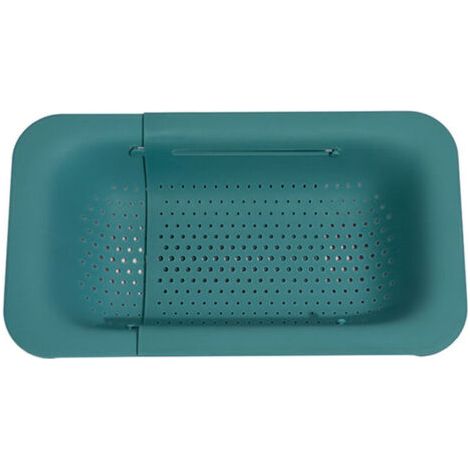 Pair Égouttoir extensible pour évier, panier à légumes réutilisable, réglable 36–49 cm – coloris vert (1/5)