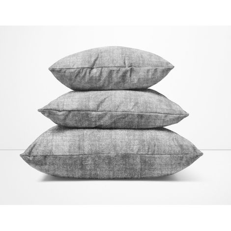 Cuscino ARREDO VELVET GRIGIO in Morbido tessuto Vellutato Antimacchia cm. 40 - 50 - 60 Made in Italy Cm. 40x40