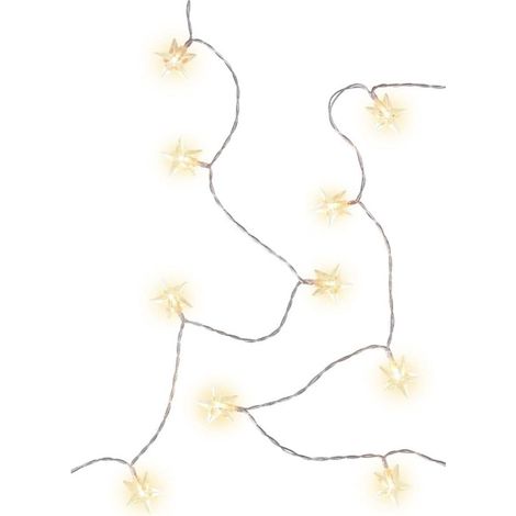 Guirlande lumineuse à 80 LED avec minuteur, 2 modes d'éclairage, lumière blanche chaude (3000 K), fonctionne à piles pour l'intérieur et l'extérieur, IP44 (1/5)