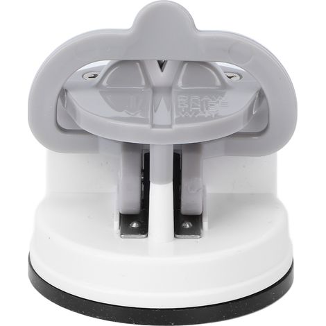 Aiguiseur de couteaux multifonction portable mini, avec ventouse, pour cuisine maison, blanc (1/5)