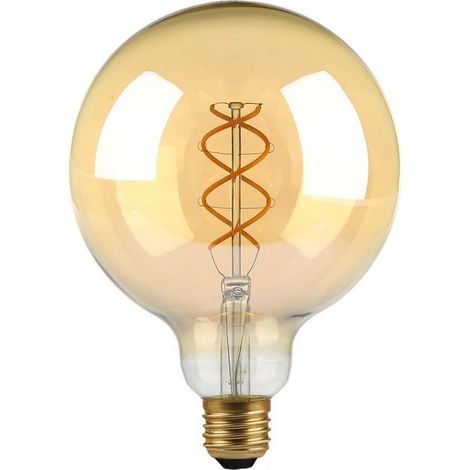 V-TAC VT-2085 Lampadina Globo E27 LED 4.8W G125 a filamento Vintage Ambrato luce 1800K - 217216
