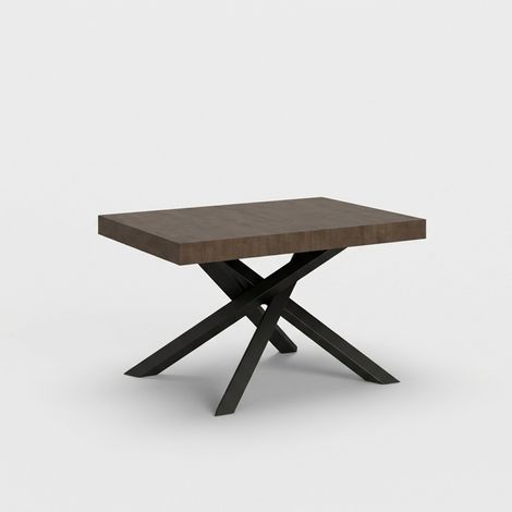 Mesa de comedor 90 x 130 - 234 cm moderna extensible madera Volantis Noix (1/4)