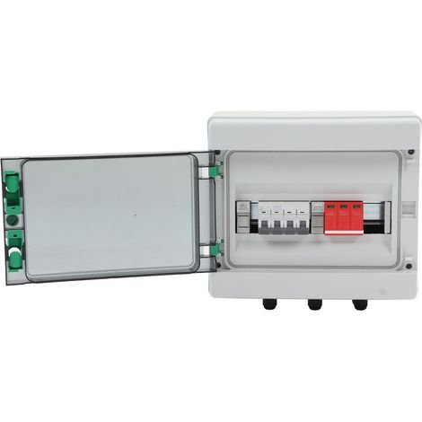 PV-Kombinationsbox mit 1 String-PV-Eingang und 1 Ausgang mit Überspannungsschutz und Sicherung für MPPT-Wandler (1/5)