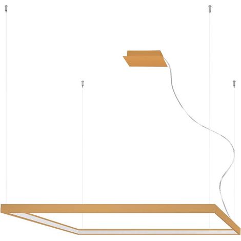 Suspension suspension lampe de salle à manger lampe de chambre à coucher LED aluminium or H 150cm (1/5)